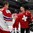 TORONTO, CANADA - DECEMBER 27: Switzerland's Yannick Rathgeb #27 and the Czech Republic's Jan Kostalek #3 shake hands followint their preliminary round game at the 2015 IIHF World Junior Championship. (Photo by Andre Ringuette/HHOF-IIHF Images)

